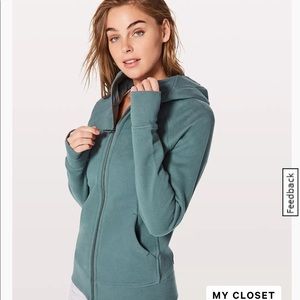 Lululemon Scuba Hoodie Light Cotton Fleece Mystic Green